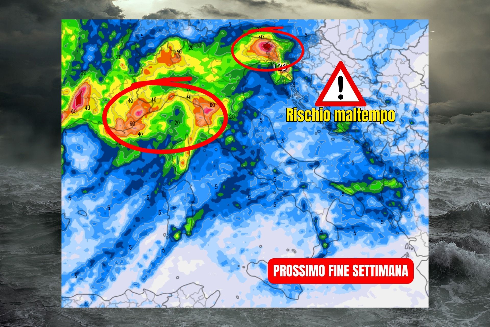 ATTENZIONE AL FINE SETTIMANA – RISCHIO NUOVA FASE DI MALTEMPO – METEO TOSCANA